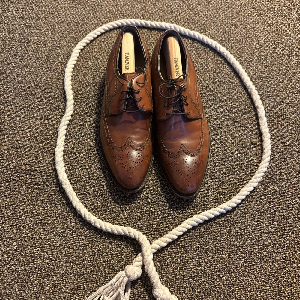 Johnston & Murphy Tan Leather Oxfords